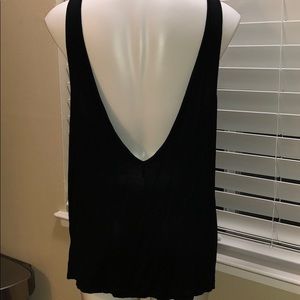 Low back open back tank